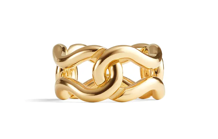 Bottega Veneta Sterling Silver Rings Women's Gold