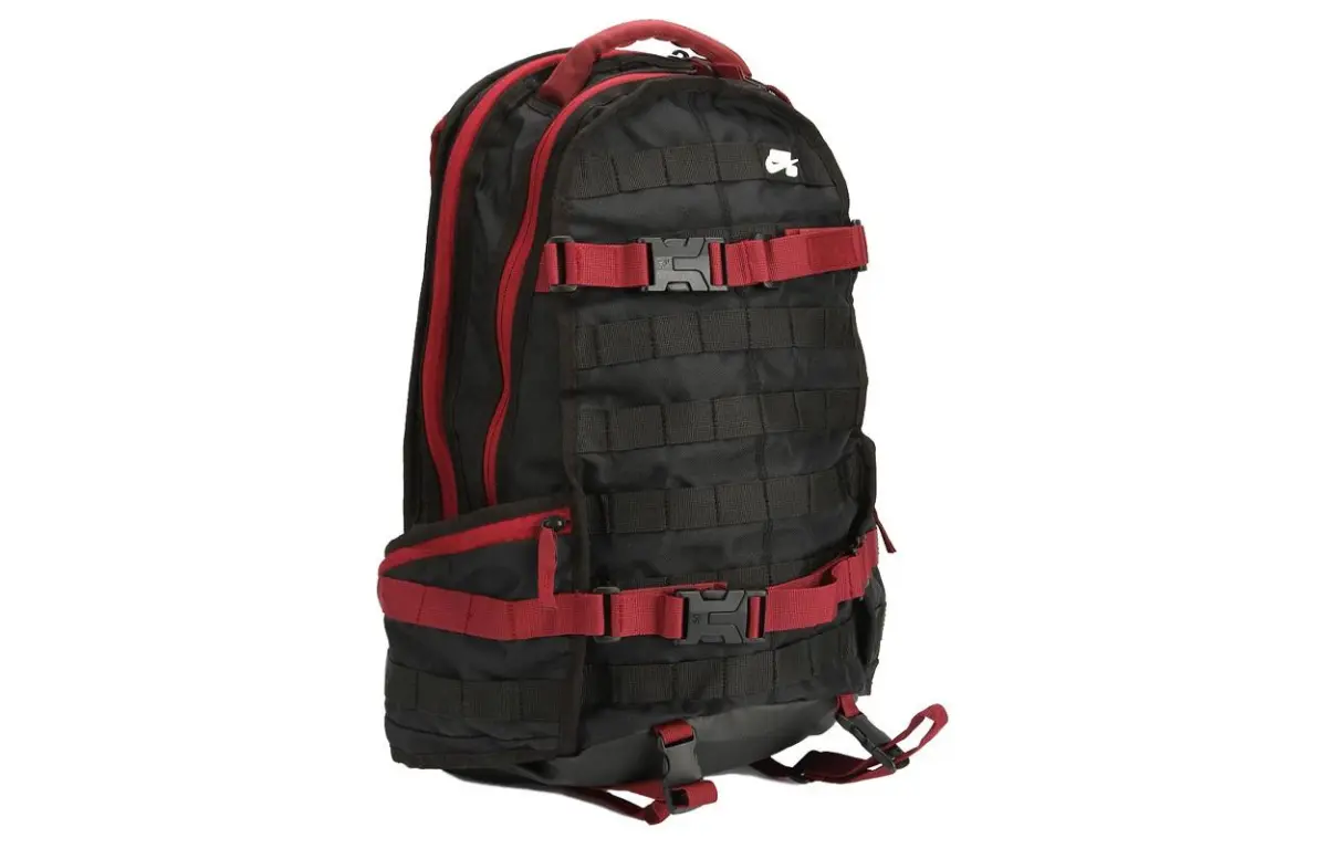 Nike Polyester Backpack Regular Unisex Black Red