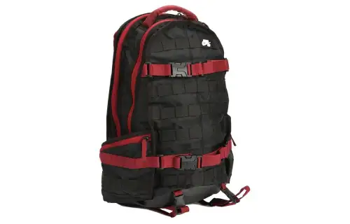 Nike Polyester Backpack Regular Unisex Black Red