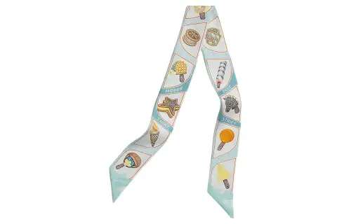 HERMES Silk Scarves Women's Blue