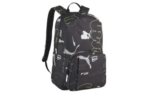PUMA Recycled Material Backpack Regular Unisex Black & White