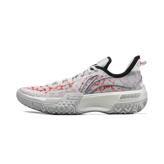 LINING Shudder Basketball Shoes Men Low-Top Gray