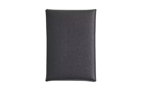 HERMES Calvi Duo Evercolor Leather Wallet, Card Holder Women's Dusty Gray