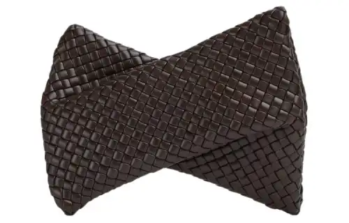 Bottega Veneta Lambskin Clutch Women's Dark Brown