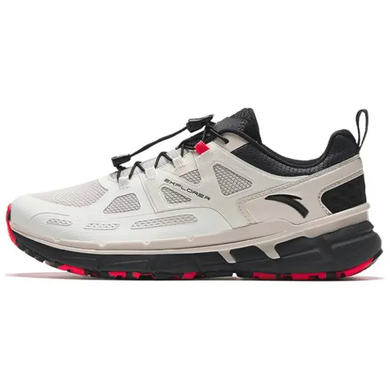 Anta Leapling Durable Breathable Low-Top Running Shoes Men's White Black