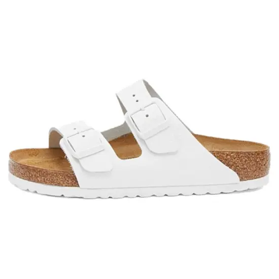 Birkenstock Arizona Natural Leather Sandals 'White'