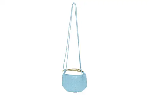 Bottega Veneta Sardine Sheepskin Crossbody Bag, Shoulder Bag Mini Women's Blue