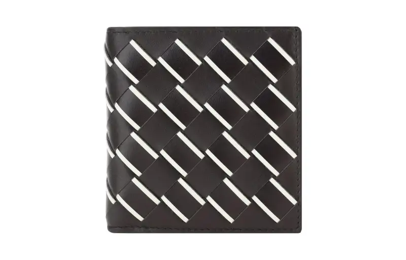 Bottega Veneta Calfskin Card Holder, Wallet Men's Brown