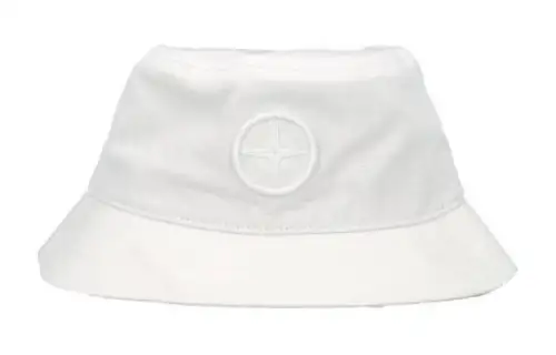 STONE ISLAND Cotton Bucket Hats Kids' White