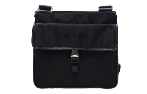 PRADA Nylon Shoulder Bag, Crossbody Bag Men's Black