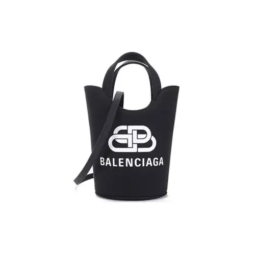 Balenciaga Fabric Bucket Bag, Crossbody Handbag, Shoulder Bag Mini Women's Black