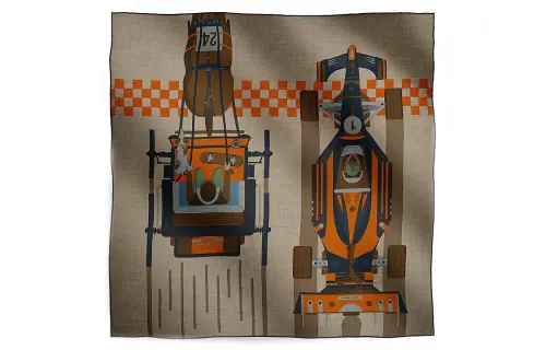 HERMES Knit Scarves Unisex Brown