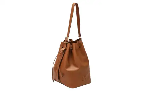 MIU MIU Leather Crossbody Bags Women's Brown