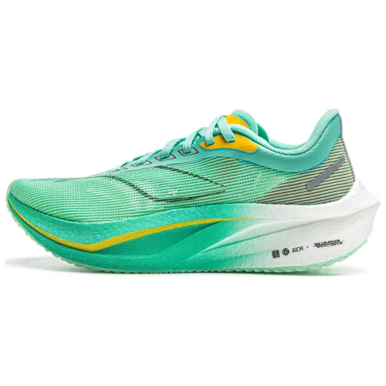 LINING Feidian 4 Challenger Running Shoes Women's Low-Top Neon Ice Blue/Lemon