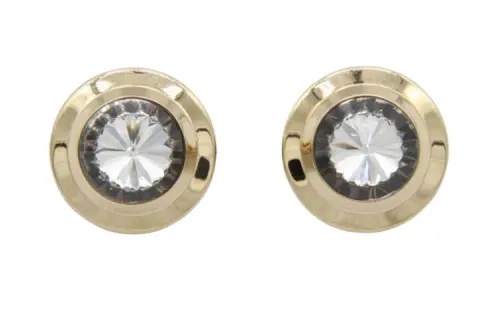 MIU MIU Metal, Zircon Earrings Women's Gold