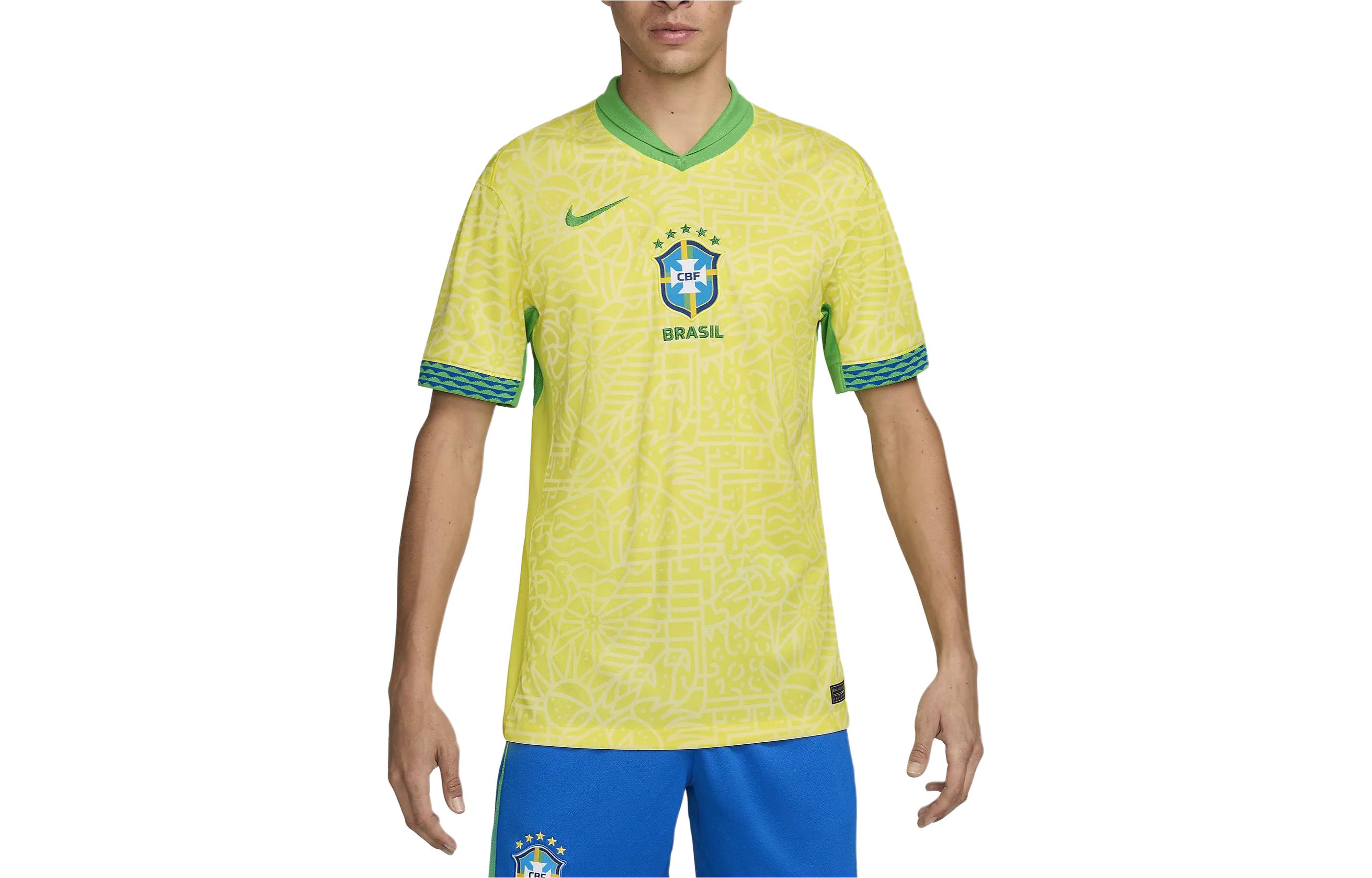 Nike Brazil 2024 Stadium Home Men’s Nike Dri-FIT Soccer Replica Jersey