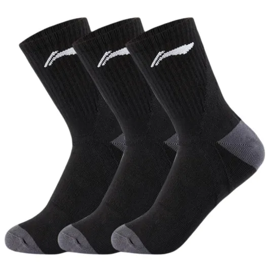 Li Ning Crew Socks Unisex 3 Pack