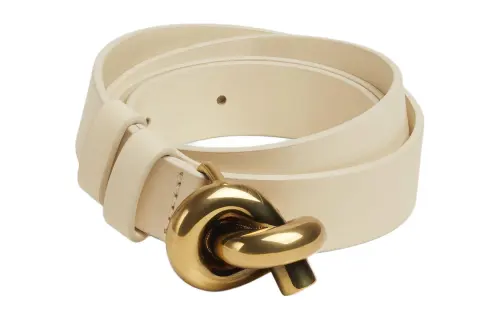 Bottega Veneta Buckle Design, Smooth Closure Leather Belts Women's Label Width 2cm