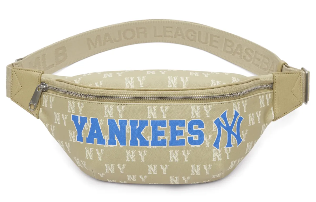 MLB Artificial Leather Sling Bag Unisex Beige Yellow