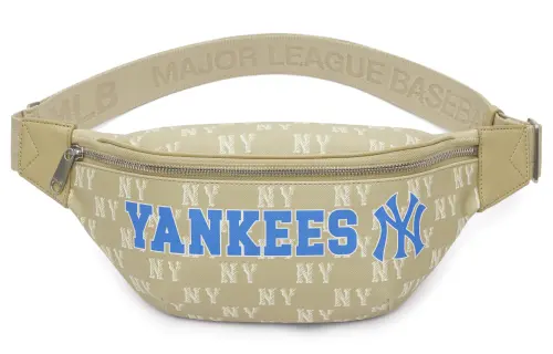 MLB Artificial Leather Sling Bag Unisex Beige Yellow