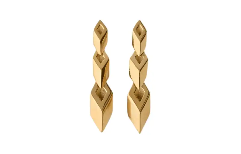 Burberry Gold Plated Earrings Women's Gold