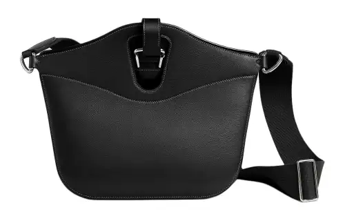 HERMES Evergrain Calfskin Messenger Bag, Crossbody Bag, Shoulder Bag Women's 89 Noir Black