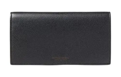 Bottega Veneta Calfskin Clutch Wallet Women's Black