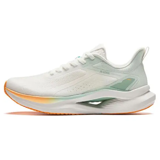 Anta Cushioning Breathable Lightweight Low-Top Casual Running Shoes Women's White Green