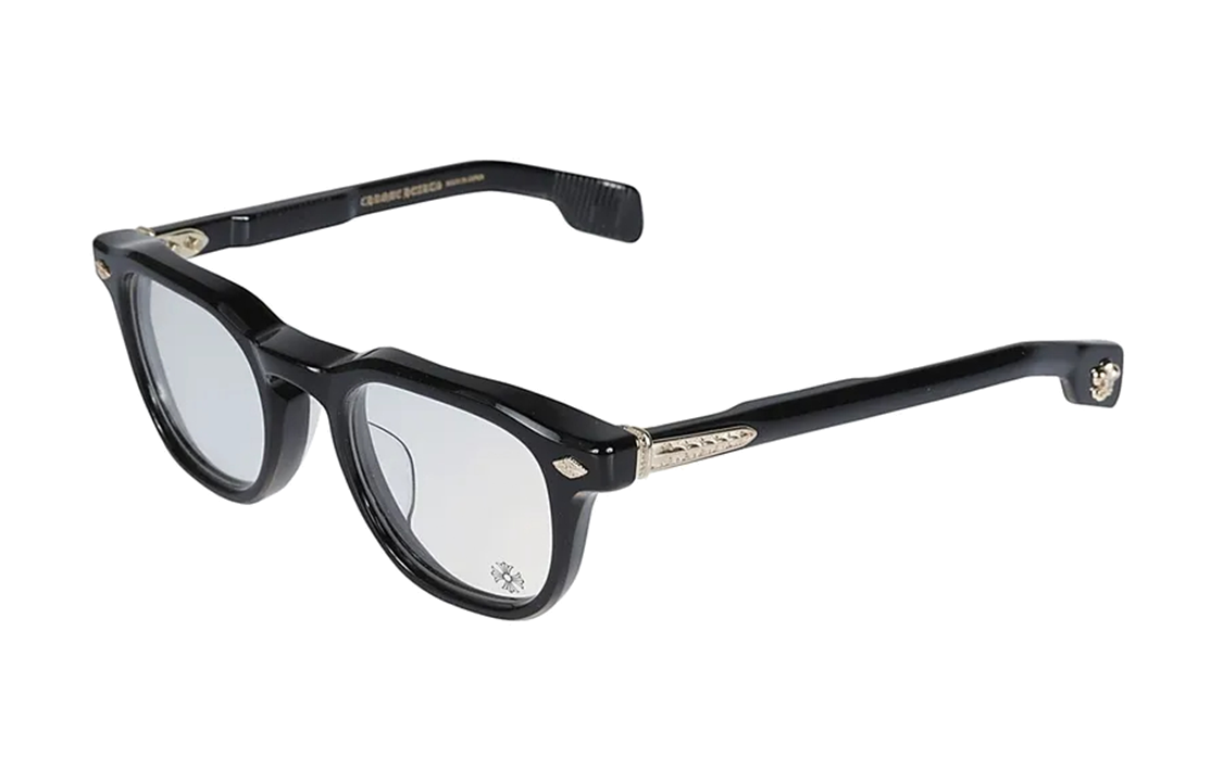 Chrome Hearts Metal Square Eyeglass Frames Unisex Black