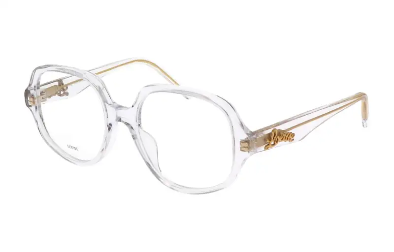 LOEWE Acetate Oval Eyeglass Frames Unisex Transparent
