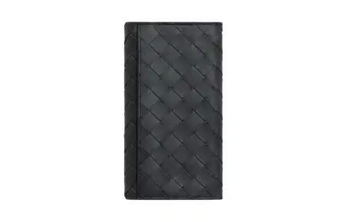 Bottega Veneta Calfskin Wallet Men's Slate With Deep Pacific