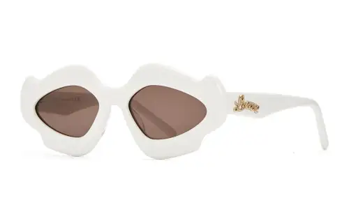 LOEWE Irregular Shape Sunglasses Unisex White