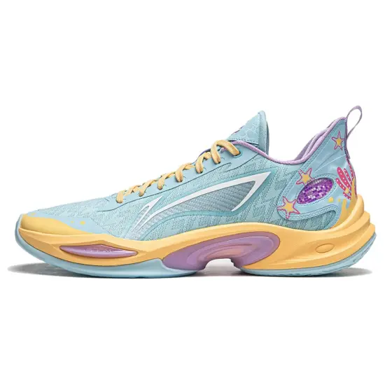 LINING Super Light 2024 Basketball Shoes Men Low-Top Ice Refresh Blue