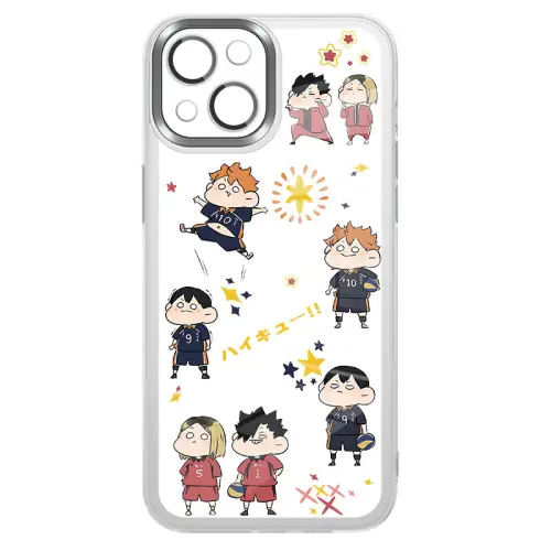 US 10 cents MSMF ABS+PC material Volleyball boy simple personality cooling metal frame lens protection mobile phone case suitable for Apple 15/14/13/12/11/XR/XS/PLUS/PRO/MAX cute style