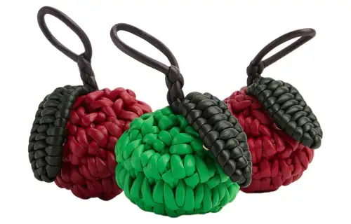 Bottega Veneta Lambskin Bag Accessory Women's Dark Red & Grass Green & Dark Green & Soft Candy