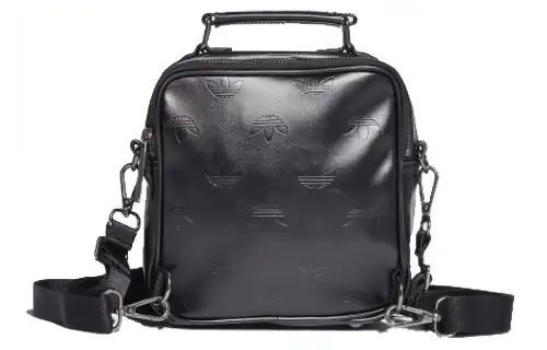 Adidas Originals Trefoil Polyurethane Square Small Backpack Mini Unisex Pure Black