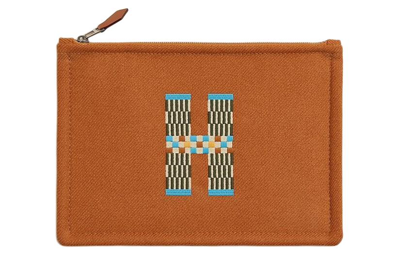 Женская сумка Hermes Flat H Natte (коричневая)
