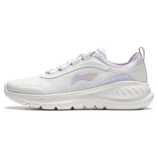 LINING Eazgo Flex Running Shoes Women's Low-Top Champagne White/Light Lilac