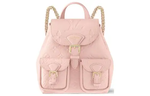 LOUIS VUITTON BACKUP Leather Backpack Women's Cherry Blossom Pink