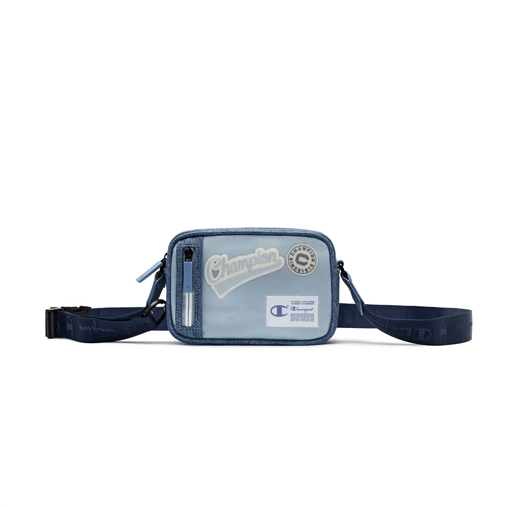 Champion Synthetic Leather Fanny Pack Regular Unisex Black/Dark Blue