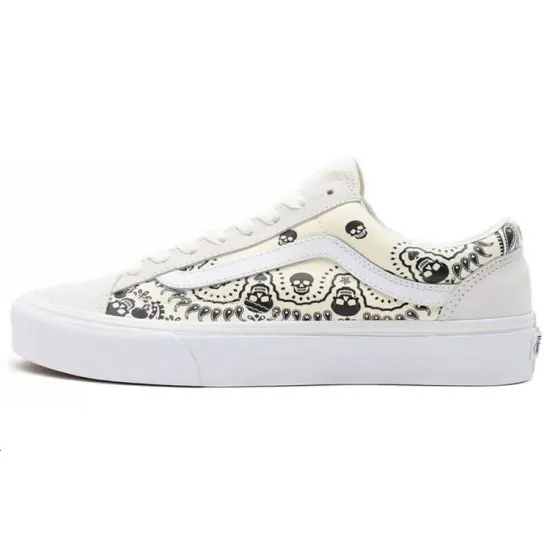 Vans Style 36 Skull Bandana White Black