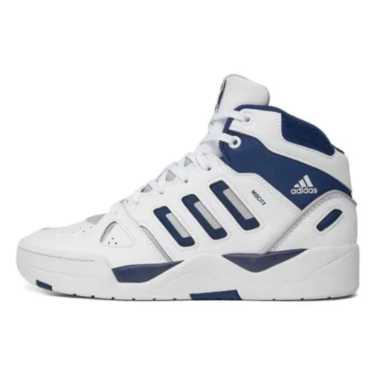 Adidas Midcity Skateboard Shoes Men High-Top White Blue