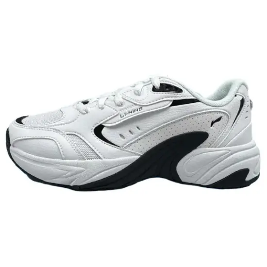 LiNing Cushioning, Wear Resistant Low Top Chunky Sneakers Men's White