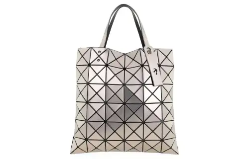 ISSEY MIYAKE Polyvinyl Chloride Resin Tote Bag, Shopping Bag, Handbag Women's Silver