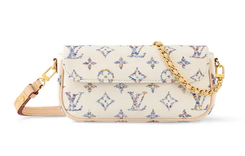 LOUIS VUITTON Wallet On Chain Ivy Multicolor White
