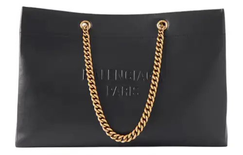 Balenciaga Cow Leather Tote Bag, Shopping Bag, Handbag Large Women's Black