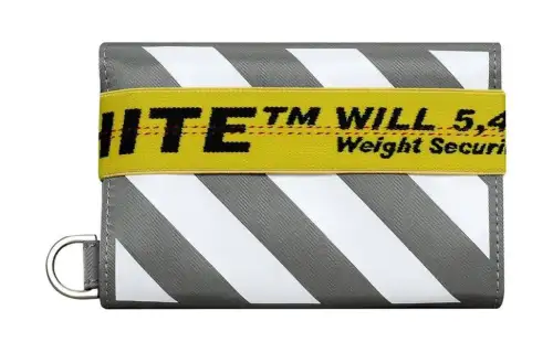 OFF WHITE Polyamide Wallet Unisex Gray & White
