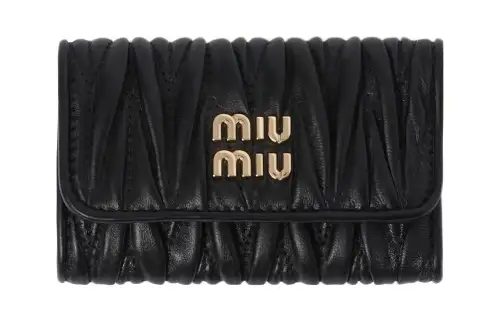 MIU MIU Leather Key Pouch Women's Black