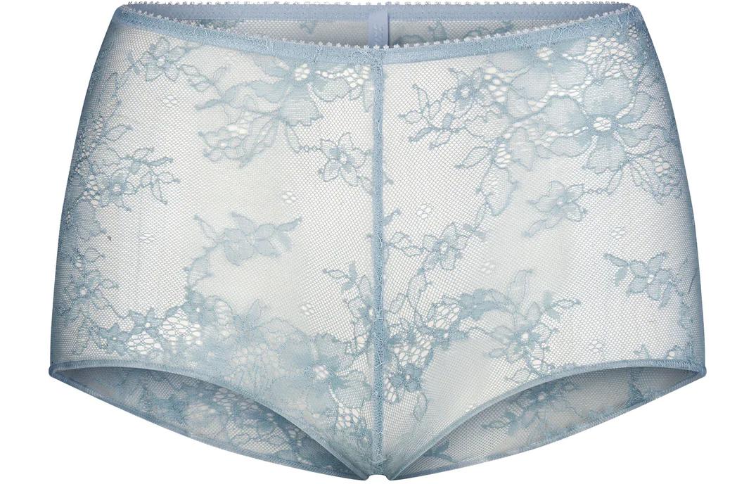 SKIMS ULTRA FINE LACE BOY SHORT Solid Color Lace Comfortable and Breathable Boxer Shorts Women's 1 Pack DENIM/Denim