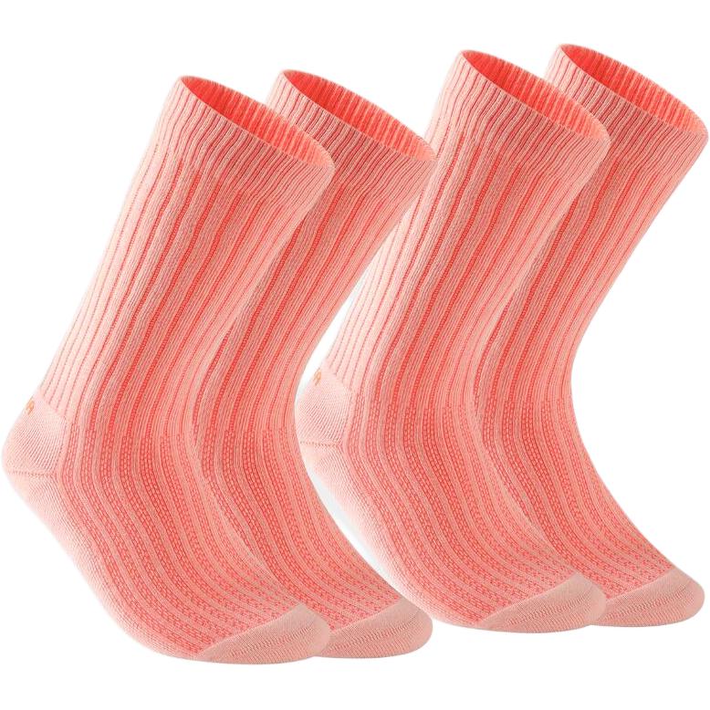 DECATHLON Crew Socks Women’s 2 Pack Pink